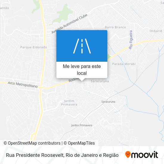 Rua Presidente Roosevelt mapa