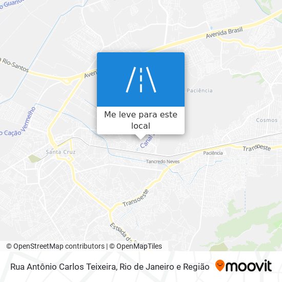 Rua Antônio Carlos Teixeira mapa