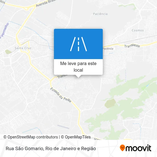 Rua São Gomario mapa