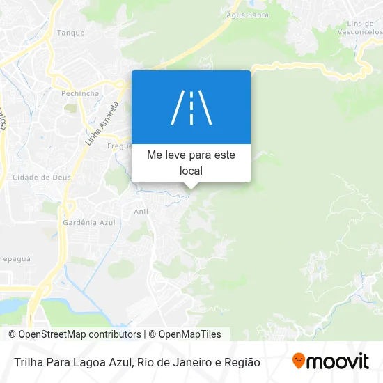 Trilha Para Lagoa Azul mapa