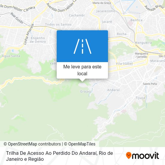 Trilha De Acesso Ao Perdido Do Andaraí mapa