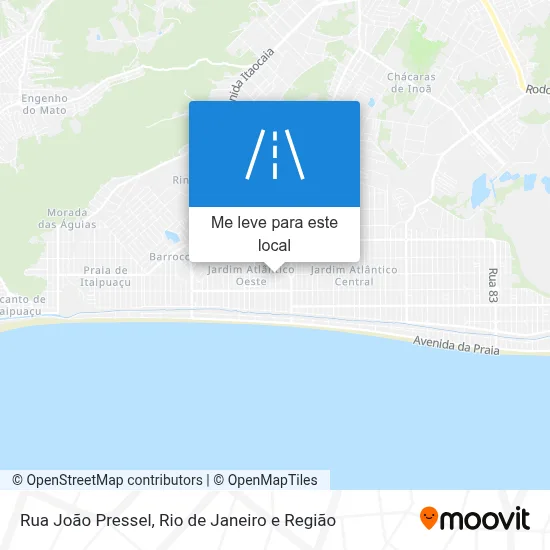 Rua João Pressel mapa