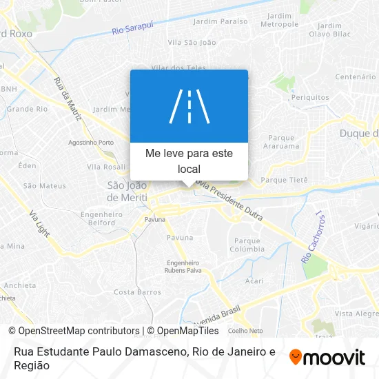 Rua Estudante Paulo Damasceno mapa