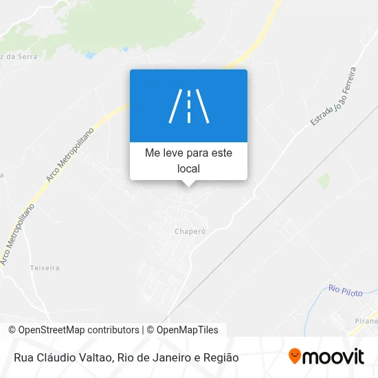 Rua Cláudio Valtao mapa