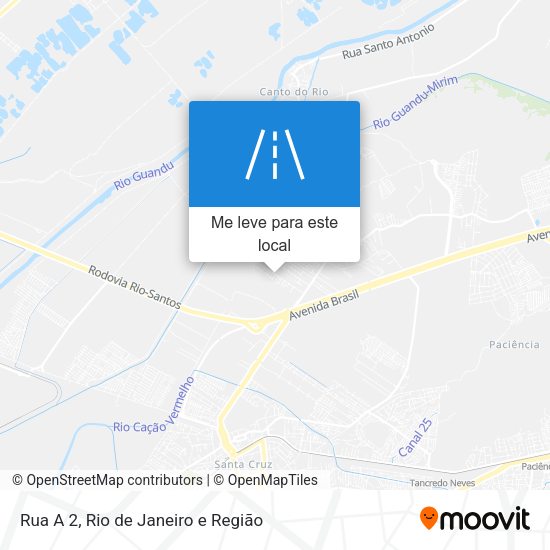 Rua A 2 mapa