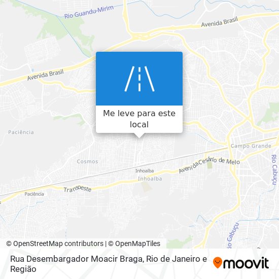 Rua Desembargador Moacir Braga mapa