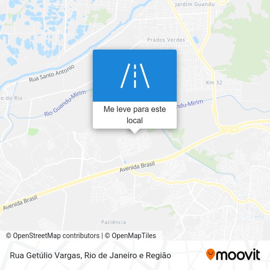Rua Getúlio Vargas mapa