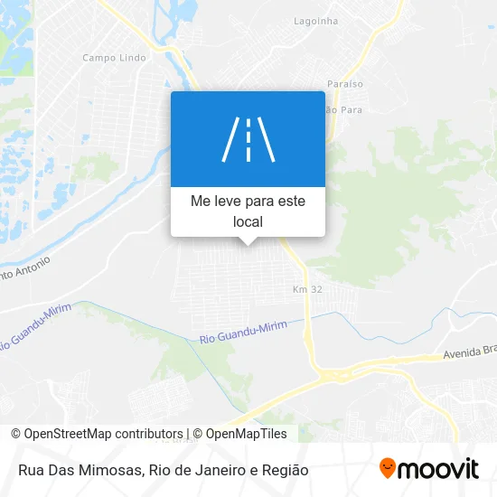 Rua Das Mimosas mapa