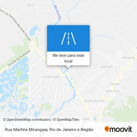 Rua Martins Mirangaia mapa