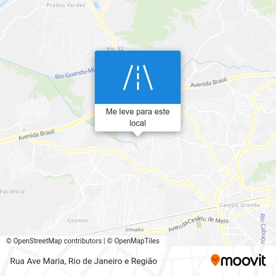 Rua Ave Maria mapa