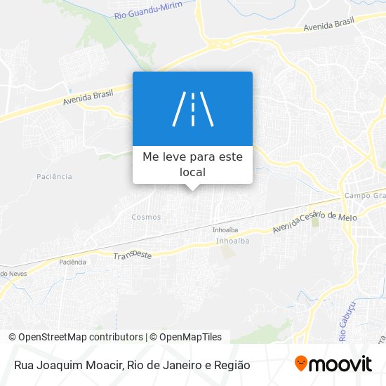 Rua Joaquim Moacir mapa