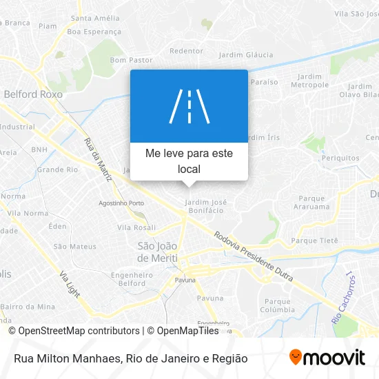 Rua Milton Manhaes mapa