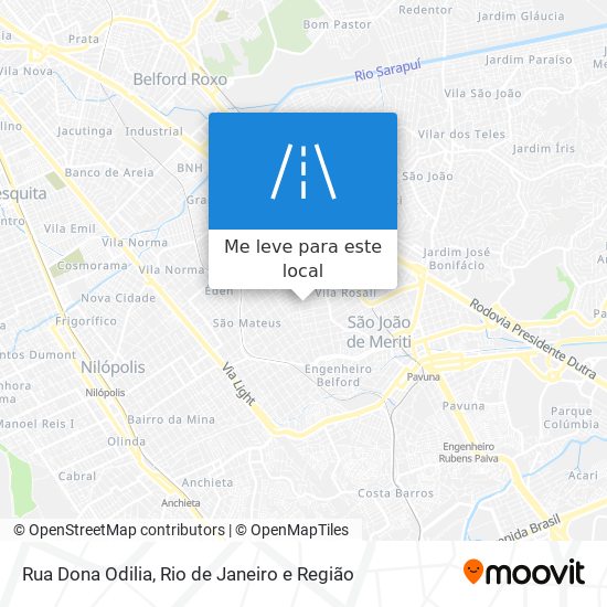 Rua Dona Odilia mapa