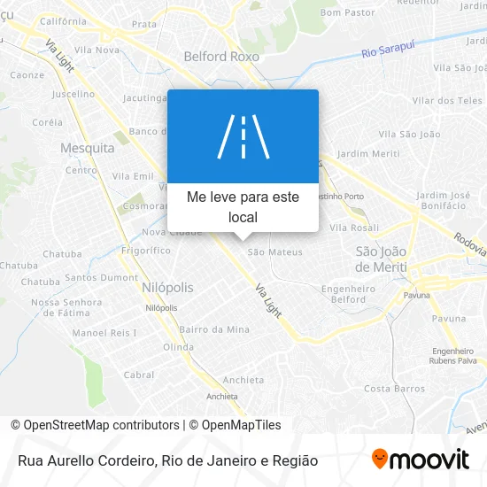 Rua Aurello Cordeiro mapa