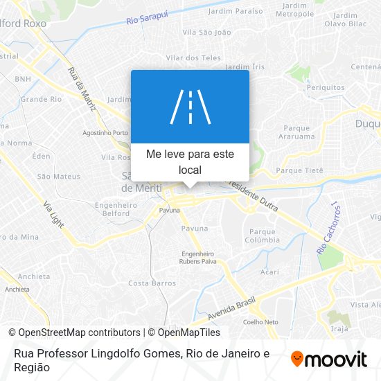 Rua Professor Lingdolfo Gomes mapa
