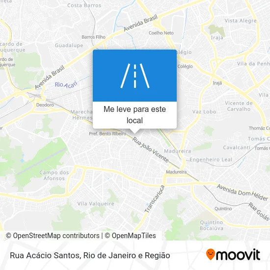 Rua Acácio Santos mapa