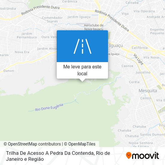 Trilha De Acesso A Pedra Da Contenda mapa