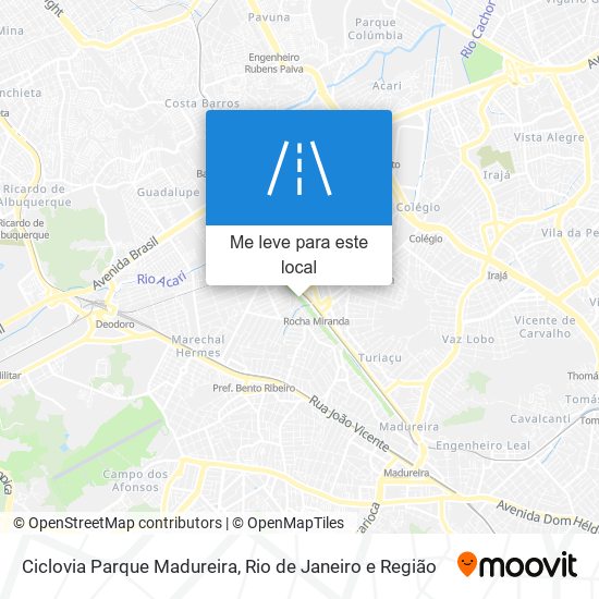 Ciclovia Parque Madureira mapa