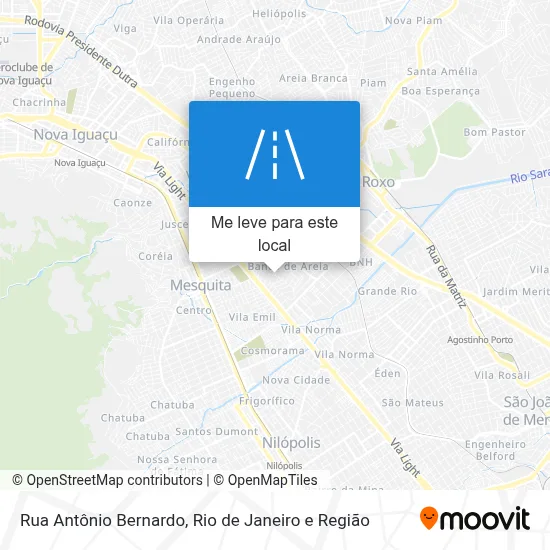 Rua Antônio Bernardo mapa