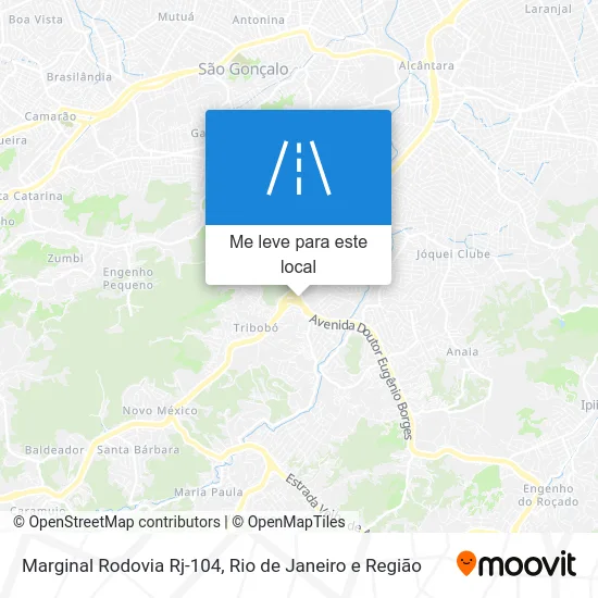 Marginal Rodovia Rj-104 mapa