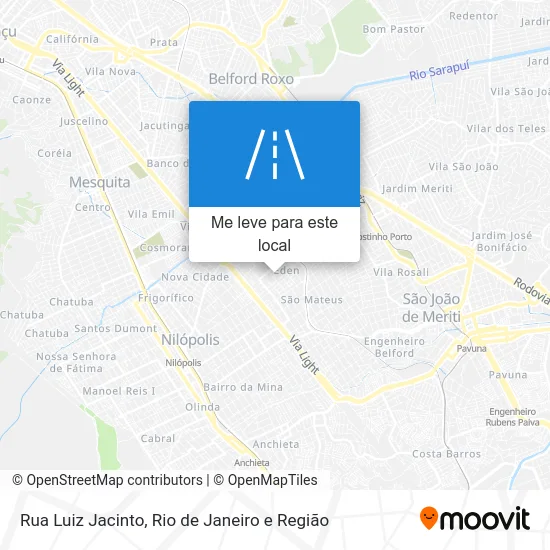 Rua Luiz Jacinto mapa