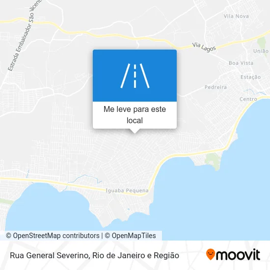 Rua General Severino mapa