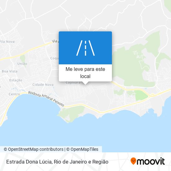 Estrada Dona Lúcia mapa