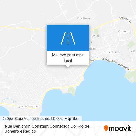 Rua Benjamin Constant Conhecida Co mapa