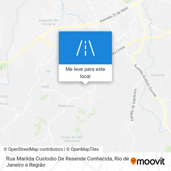 Rua Marilda Custodio De Resende Conhecida mapa