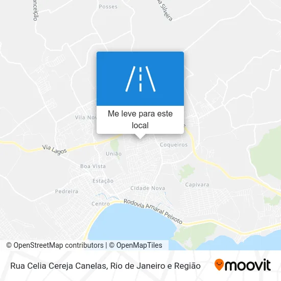 Rua Celia Cereja Canelas mapa