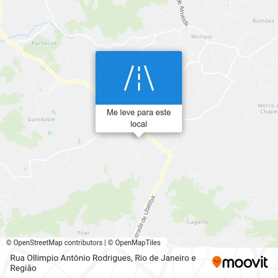 Rua Ollimpio Antônio Rodrigues mapa