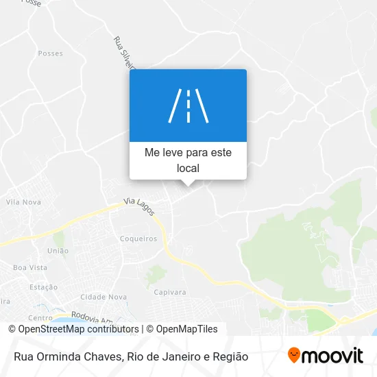 Rua Orminda Chaves mapa