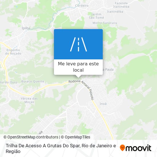 Trilha De Acesso A Grutas Do Spar mapa