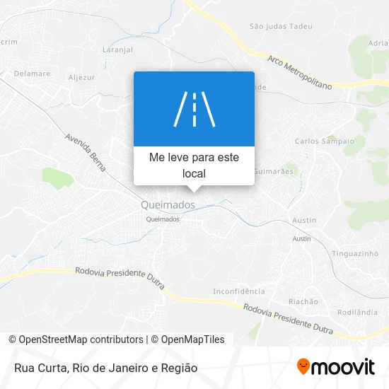 Rua Curta mapa