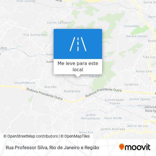 Rua Professor Silva mapa