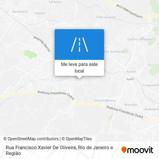 Rua Francisco Xavier De Oliveira mapa