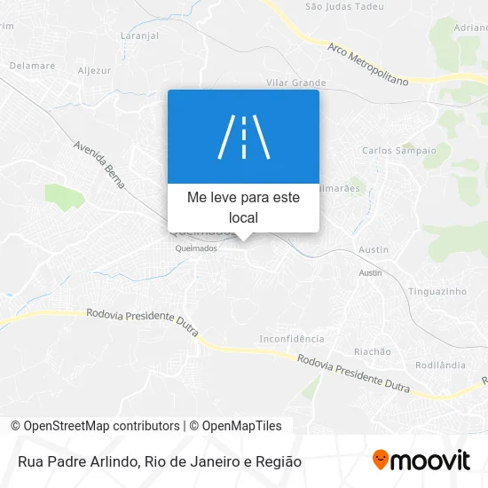 Rua Padre Arlindo mapa