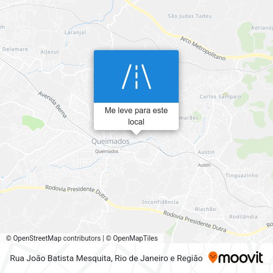 Rua João Batista Mesquita mapa