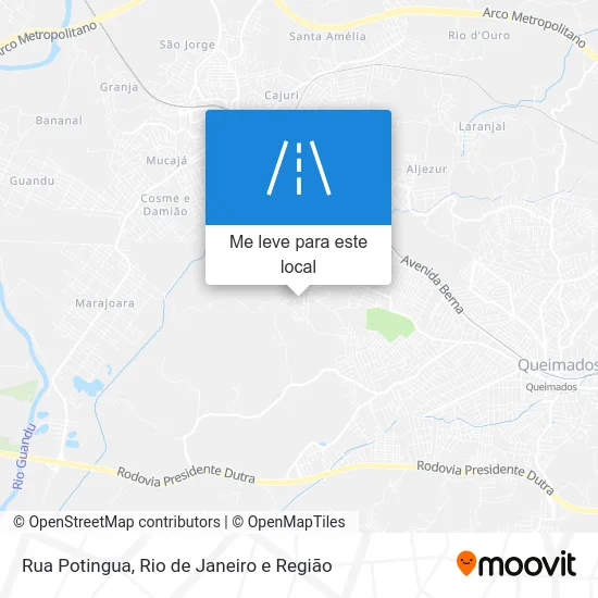 Rua Potingua mapa