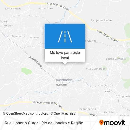 Rua Honorio Gurgel mapa