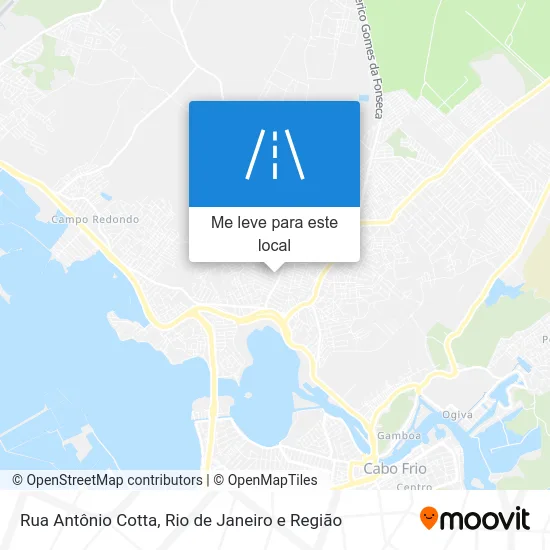Rua Antônio Cotta mapa