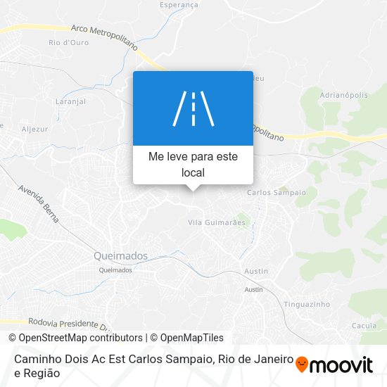 Caminho Dois Ac Est Carlos Sampaio mapa