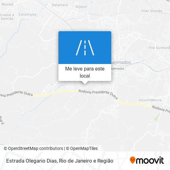 Estrada Olegario Dias mapa