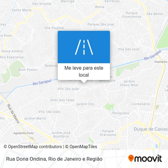 Rua Dona Ondina mapa