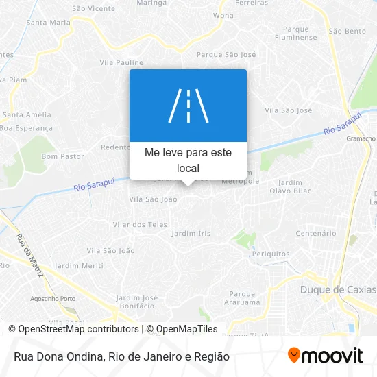 Rua Dona Ondina mapa