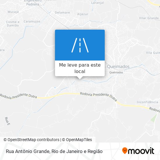 Rua Antônio Grande mapa