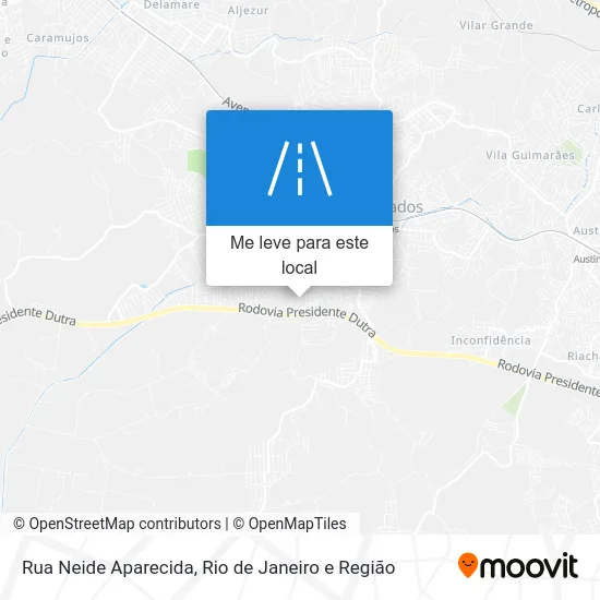 Rua Neide Aparecida mapa