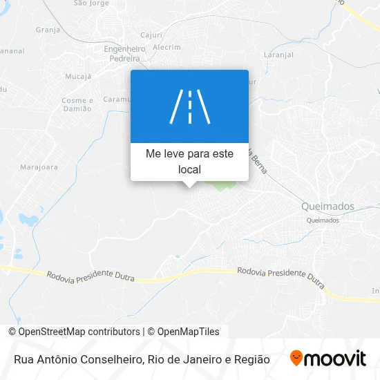 Rua Antônio Conselheiro mapa