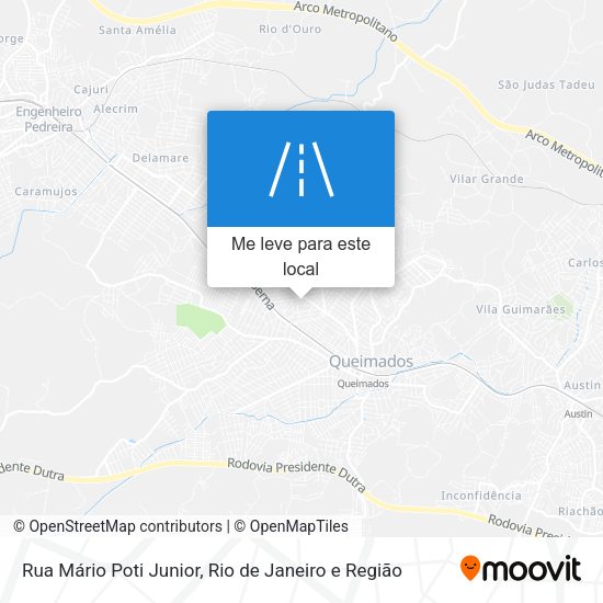 Rua Mário Poti Junior mapa