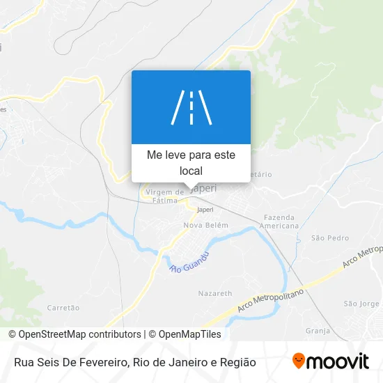 Rua Seis De Fevereiro mapa